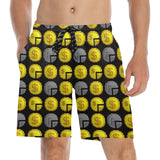 IM ALL 3 BLK Men's Mid-Length Beach Shorts