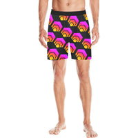 Hex Black Men's Mid-Length Pajama Shorts