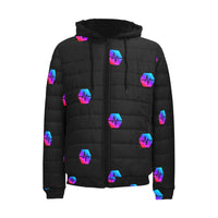 Pulse Small Black Men's Hooded Bomber Jacket