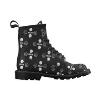 Hex Dot Com White Women's PU Leather Martens Boots