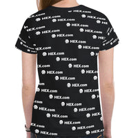 HEXdotcom Combo White Women's All Over Print Mesh Cloth T-shirt