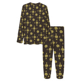 5555 Women's All Over Print Pajama Set with Trouser Opening