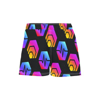 Hex Pulse Combo Black Women's Casual Beach Board Shorts