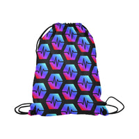 Pulse Black Drawstring Bag (Large)