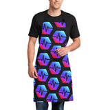 Pulse Black All Over Print Adjustable Apron for Men