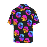 Hex Pulse Combo Black Men's All Over Print Hawaiian Shirt