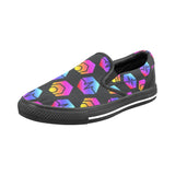 Hex Pulse Combo Black Slip-on Canvas Women's Shoes - Crypto Wearz