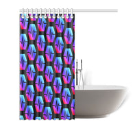 Pulse Black Shower Curtain 72"x72" - Crypto Wearz