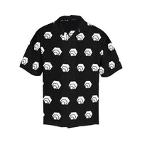 Hex White Black Men's All Over Print Hawaiian Shirt