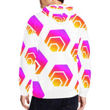 Hex Tapered Men's All Over Print Full Zip Hoodie