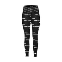 HEXdotcom White All Over Print High Waist Leggings with Pockets