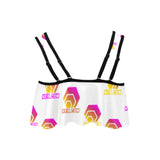 Hex Color Dot Com Flounce Bikini Top