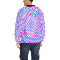 Pulses Small Men's All Over Print Quilted Windbreaker