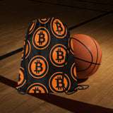 Bitcoin Black & Orange Drawstring Bag (Large)