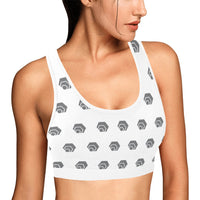 Hex Grey Women's All Over Print Sports Bra