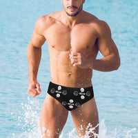 Hex Dot Com White Men's Swimming Briefs