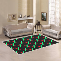 PulseX Black Area Rug 7' x 5'