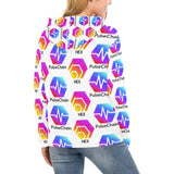 Hex Pulse TEXT Women's All Over Print Hoodie
