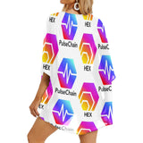 Hex Pulse TEXT Women's Kimono Chiffon Cover Up