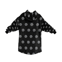 Hex Grey Black Blanket Hoodie for Women