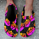 Hex Black Custom Print Adults Clogs