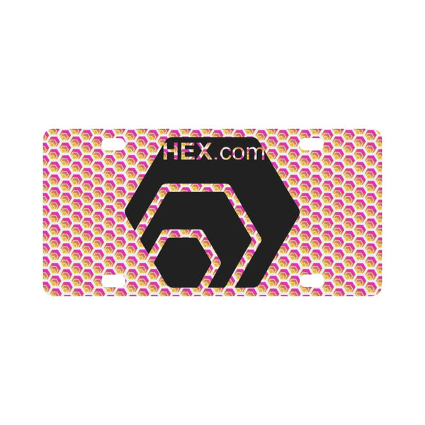 HexDotCom Black Classic License Plate