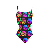 HPXdotCOM Black Women Cut Out Sides One Piece Swimsuit