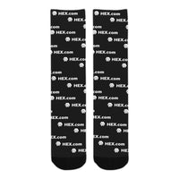 HEXdotcom Combo White Sublimated Crew Socks (3 Packs)