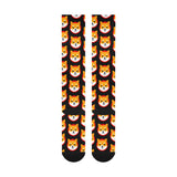 Shiba Inu Black Over-The-Calf Socks