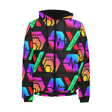 HPXdotCOM Black Men's Hooded Bomber Jacket