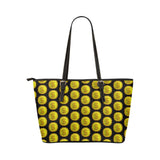 IM 3D BLK Leather Tote Bag