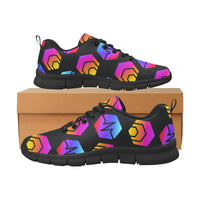 Hex Pulse Combo Black Women's Breathable Sneakers - Crypto Wearz