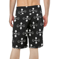 Hex Dot Com White Men's All Over Print Beach Shorts