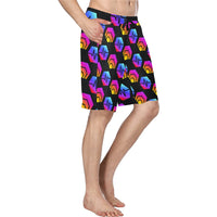 Hex Pulse Combo Black Men's All Over Print Casual Shorts