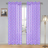 Pulses Small Gauze Curtain 28"x84" (Two Pieces)