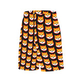 Shiba Inu Black All Over Print Basketball Shorts With Pockets