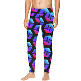 Pulse Black Men's All Over Print Leggings