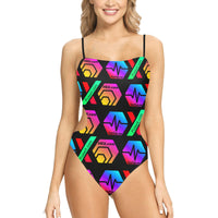 HPXdotCOM Black Women Cut Out Sides One Piece Swimsuit