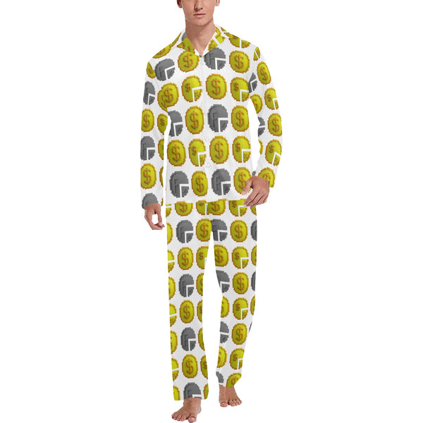 IM ALL 3 WHT Men's Long Pajama Set