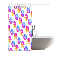 Hex Pulse Combo Shower Curtain 72"x72" - Crypto Wearz