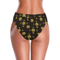 5555 High-Waisted High-Cut Bikini Bottom