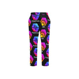 Hex Pulse TEXT Black Men's All Over Print Casual Trousers