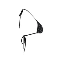 Hex Black & Grey Custom Bikini Swimsuit Top