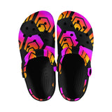 Hex Black Custom Print Adults Clogs