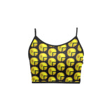 Time 3D 2 BLK Women's Spaghetti Strap Crop Top