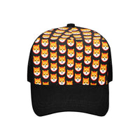 Shiba Inu Black Unisex Baseball Cap