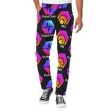 Hex Pulse TEXT Black Men's All Over Print Casual Trousers