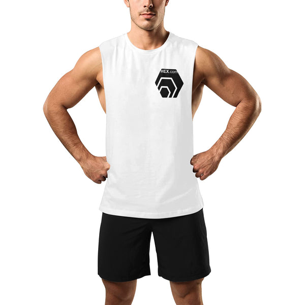 HexDotCom Black Men's Open Sides Workout Tank Top