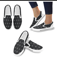 Hex Black & Grey Slip-on Canvas Women's Shoes