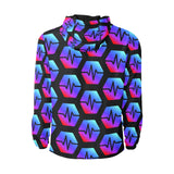 Pulse Black Men's All Over Print Quilted Windbreaker